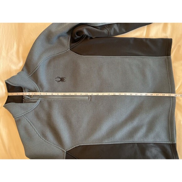 Spyder Jacket Quarter Zip Knit Pullover Jacket Blue Thermaweb Sweater Men’s Med - Picture 8 of 9